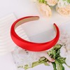 Amariver Red Headband for Women 1.2inch Satin Headbands Padded Head