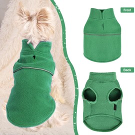 Dog Clothes for Small Dogs Fleece Vest Dog Sweater Boy Girl, Warm Pullover Fleece Doggie Jacket, Winter Pet Ourfit Chihuahua Sweater - Yorkie Clothes (Green, XX-Small)