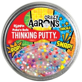 Crazy Aarons Thinking Putty - PokeN Dots Poppn - Masilla sensorial multicolor para niños y adultos en una lata de 4 pulgadas, juguetes creativos e... 