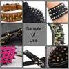 100 Sets 9.5MM Silver Spikes and Studs Metal Bullet Cone