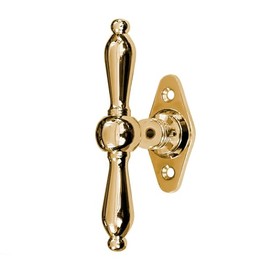 Antikas - Window Handle Polished Brass - Window Olive - Window Fittings - 11.2 x 6.2 cm