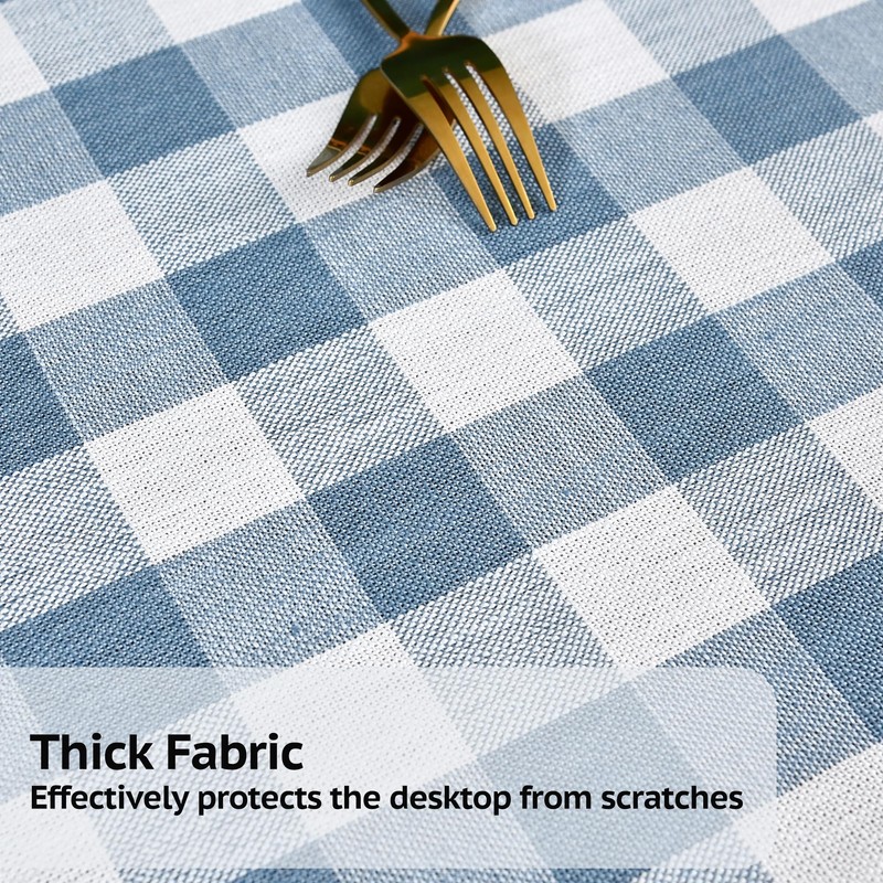 Yofori Heavy Duty Cotton Blend Table Cloth for Rectangle Tables