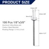 sourcing map 100Pcs 1/8"x3/8" Aluminum Blind Rivets, Aluminum Grip and