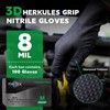 FINITEX 8 Mil Diamond Pattern Black Nitrile Gloves (Automotive Work)