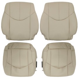 NLQR Front Driver and Passenger Side Bottom & Top Replacement Tan Seat Covers Microfiber Leather Compatible with Lexus RX300 1999 2000 2001 2002 2003