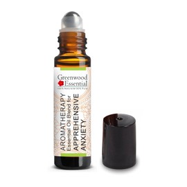 Greenwood Essential APPREHENSIVE Anxiety Relief - Aromatherapy Essential Oil Blend of Bergamot, Lavender, Neroli, Rose, Melissa, Geranium, Cedarwood, Patchouli & Orange Essential Oils 10ml (0.33oz)