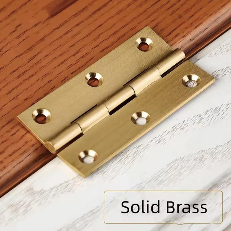 4 Pcs 2.5" Door Hinges Brass Folding Hinges for Gate