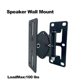Howonder Speaker Wall Mount,Speaker Mount Wall Bracket Design for Large Speakers or Column Speakers,Hold up to 100lbs, MY-23 (2 Packs Black)