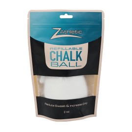 Z Athletic Gym Chalk Ball for Rock Climbing, Gymnastics, and Weightlifting, 2oz Refillable Ball