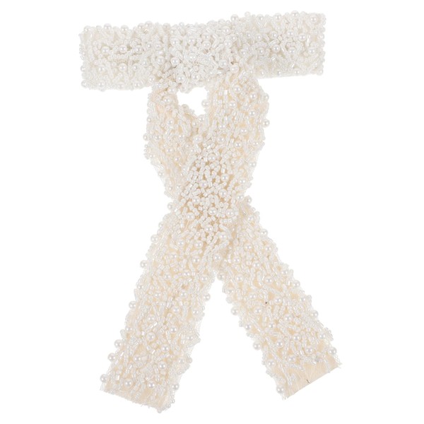 PACKOVE Elegant Pearl Hair Clip for Women Handmade Bow Barrette