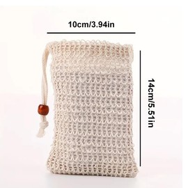 Exfoliating Soap Bar Saver Pouch, 5pcs/set Facial Cleaning Soap Foaming Net Bag with Drawstring, Shower Cleaning Sponge Bag