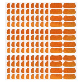 PATIKIL 120 Pairs Sports Eye Black Stickers, Under Eye Black Strips Football Face Stickers Breathable Eyeblack Sticker for Baseball Fans on Game Day, Glitters Orange
