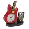 CORHAD Violin Shaped Decorative Clock with Pen Holder Unique Retro