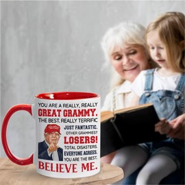 Viberty Mother's Day Gifts for Grammy, Grammy's Gifts for Grandma, Best Grammy Gift From Granddaughter, Grandson for Birthday, Christmas, Funny Grammies Present Idea, Grammy Ceramic Mug
