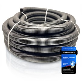 Meteoflex Protect Empty Pipe 750N M13 / M16 / M20 / M25 / M32 / M40 / M50 Made of HDPE - Corrugated Pipe for Soil, Underground Laying, Outdoor, Concrete - High Pressure and Impact Resistance (M20-5 m)