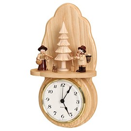 Volkskunstwerkstatt Unger Wall Clock Gardener Original Erzgebirge® #0730