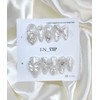 Crystal Snow Glow Handmade Nail Tips - Short Square /