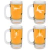 12oz Beer Mug Stein Glass Set of 4 Gift Scorpion