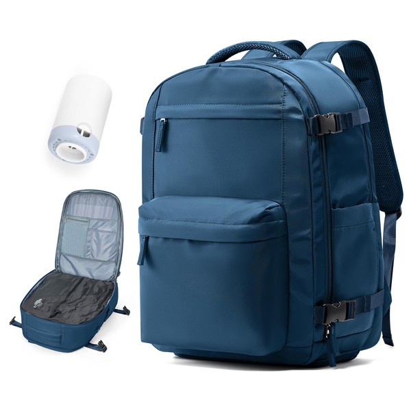Vacuum Travel Backpack with Pump for Women,Personal Item Carry on
