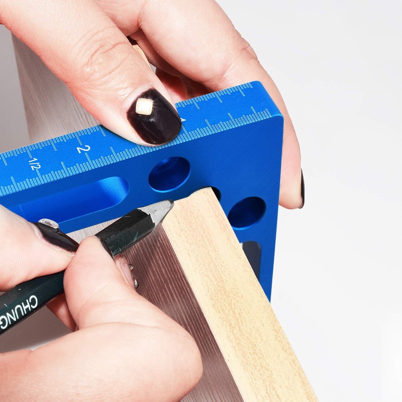 Mocoum Aluminium Alloy 90 Degree Positioning Squares 4.7" x 4.7"(12x12cm)