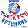 Banner de agradecimiento para veteranos, bandera americana del día del