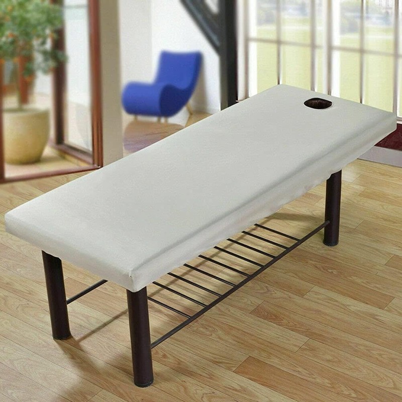 Yunzhou Massage Table Sheets, Massage Bed Cover with Face Hole,