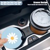 Cup Holders Car Coasters - White Daisy Flower Absorbent Ceramic