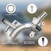 BREADEEP Aluminum Engine Coolant Water Outlet Housing Kit with Inlet