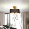 Edwarmlux 3-Light Semi Flush Mount Ceiling Light Fixture, 12.6" Gold