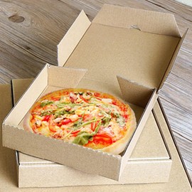 Healeved Pack of 12 mini pizza boxes, pizza packaging boxes made of kraft paper, pizza boxes in the restaurant, bakery pizza boxes, pizza shipping boxes, pizza transport box for shipping pizzas