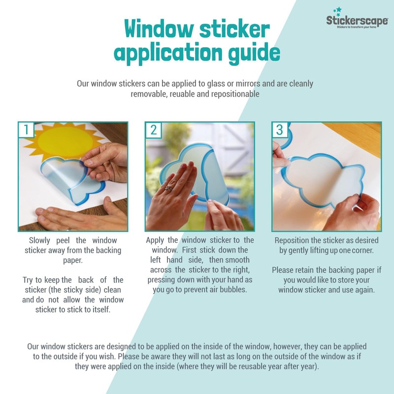 Stickerscape Spring Window Stickers (Option 2) | Spring Window Decal,