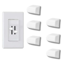 6Pcs Dimmer Switch Knob for Lutron Skylark Fan Control, PETG Material Split Slider Replacement Knob - White
