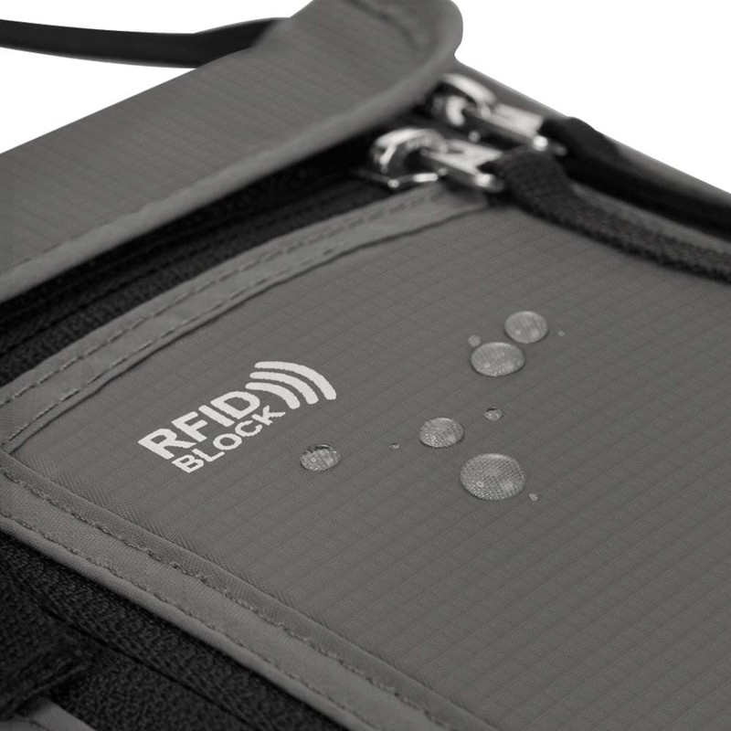 KEAFOLS Neck Pouch Travel Purse with RFID Protection Waterproof Shoulder