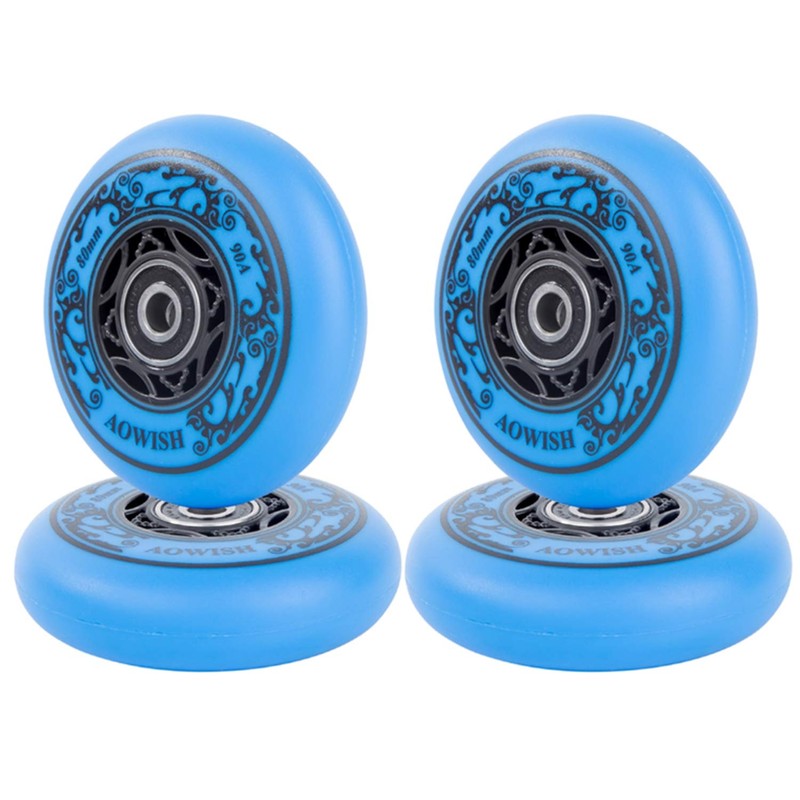 AOWISH 4-Pack Inline Skate Wheels Outdoor Asphalt Formula 90A Aggressive