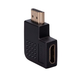 90° Degree HDMI Adapter, HDMI Female to HDMI Male Right Angled Connector Compatible with Computer, Desktop, Laptop, PC, Monitor, TV, PS Console, HDTV