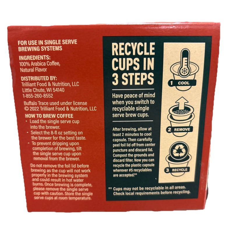 Buffalo Trace 6 BOXES Buffalo Trace Bourbon Infused Coffee K-Cup