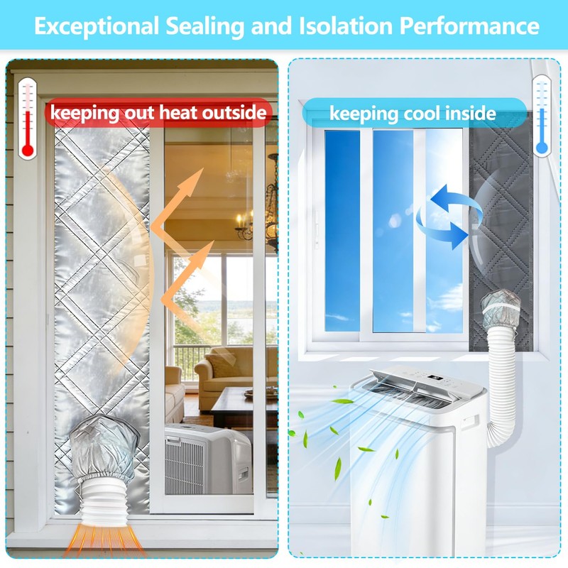 AC Window Seal Kit,10 x 71 Inch 3-Layer Portable Air