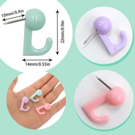 Push Pin Haken 50 Stück Reißzwecken, LAJUP Reißnägel Haken, Reißzwecke Kunststoff Köpfe Pin Tacks, Köpfe Pin Tacks Stecknadelaufhänger, Für Wandtafel Bild Foto Karte Büro Zuhause Schulbedarf