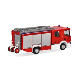Herpa modello di camion Scania CP28 Crewcab veicolo antincendio "Feuerwehr", in scala 1:87, pezzo da collezione, modello tedesco, statuetta plastica