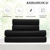 KEQIAOSUOCAI Pinch Pleated Blackout Curtains 90 Inch Long 2 Panels