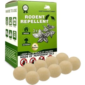 Banded Rat Repellent Balls, Peppermint Oil for Mice Rodent Rats Squirrel Pests Repellen