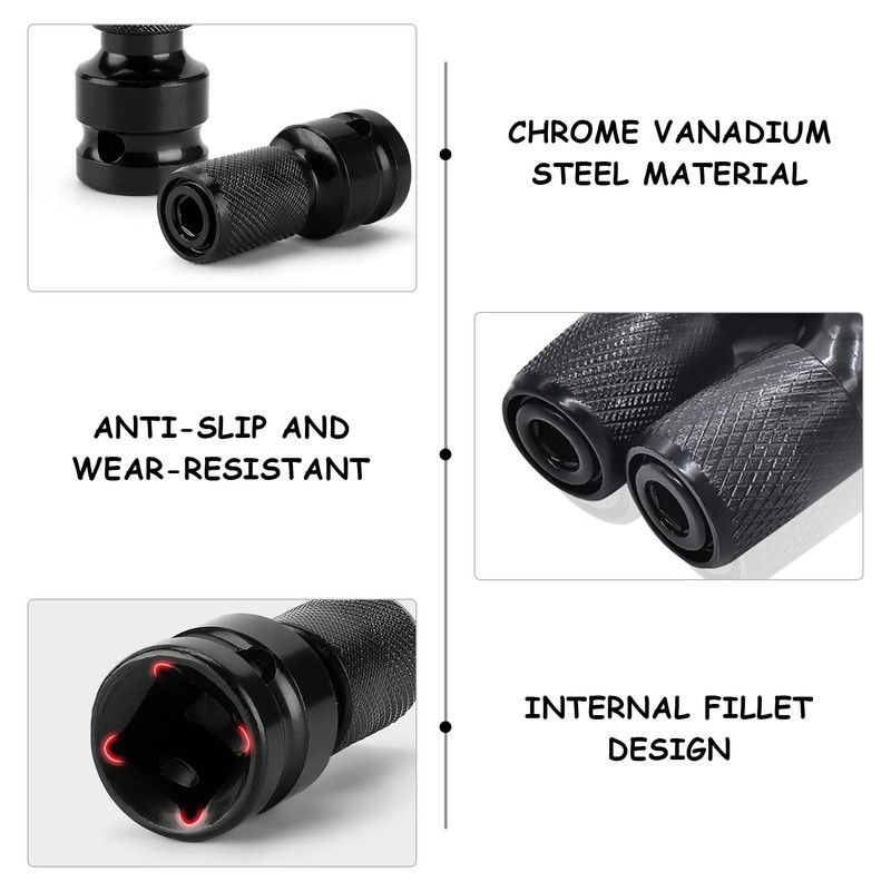KSBBHDS 2 Piece Adapter Impact Driver Drill Wrench Adapter 1/2