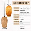 Bamboo Light Fixtures, 3 Headlights E26 E27 Retro Rustic Bamboo
