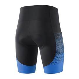 BERGRISAR Men's Cycling Shorts 4D Padded Bike Shorts Biking Bicycle Shorts with Pockets Blue Large