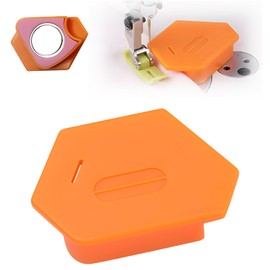 Anytin 1PCS Magnetic Seam Guide for Sewing Machine,New Upgraded Multi-Purpose Tool Polygonal Strong Magnetic Gauge,Polygonal Multifucntional Seam Guide Hemmer with Scale Sewing Accessories（Orange）