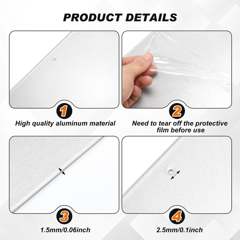 Fabbay 2 Pieces Door Kick Plate Kick Plates Aluminum Plate