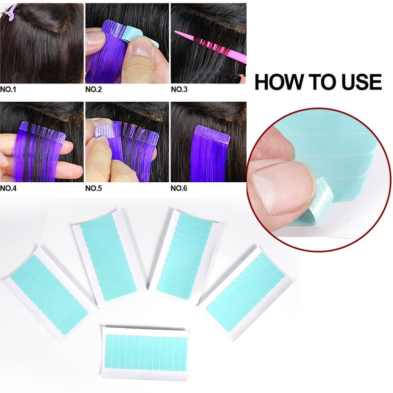 Cinta de ExtensióN de Cabello de Doble cara para Reemplazo