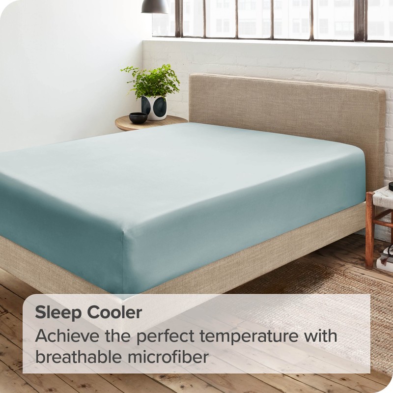 Bare Home Fitted Bottom Sheet Single - Premium 1800 Ultra-Soft