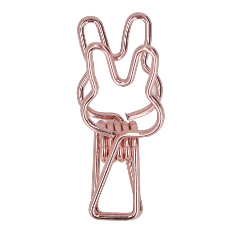 100Pcs Bunny Binder Clips Hollow Out Cute Strong Clamping Durable