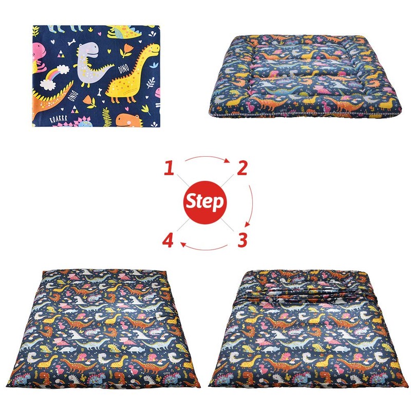 MAXYOYO Dinosaur Japanese Floor Futon Mattress for Boys Girls, Thicken